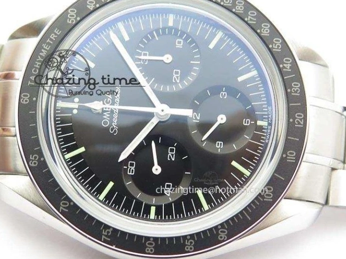 0406 Speedmaster MoonWatch Black Dial On SS Bracelet Seasonal 8228